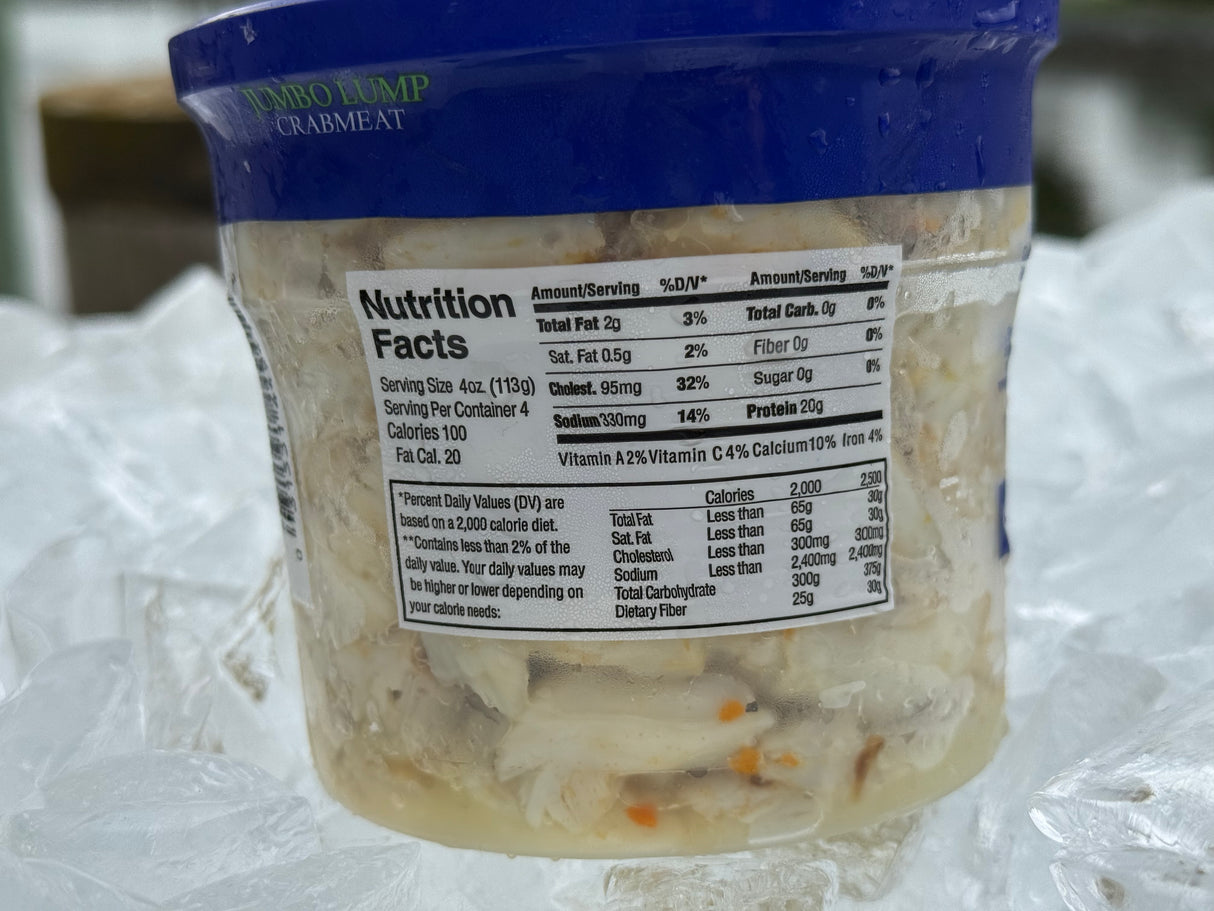 Pasteurized Chesapeake Bay Jumbo Lump Crab Meat