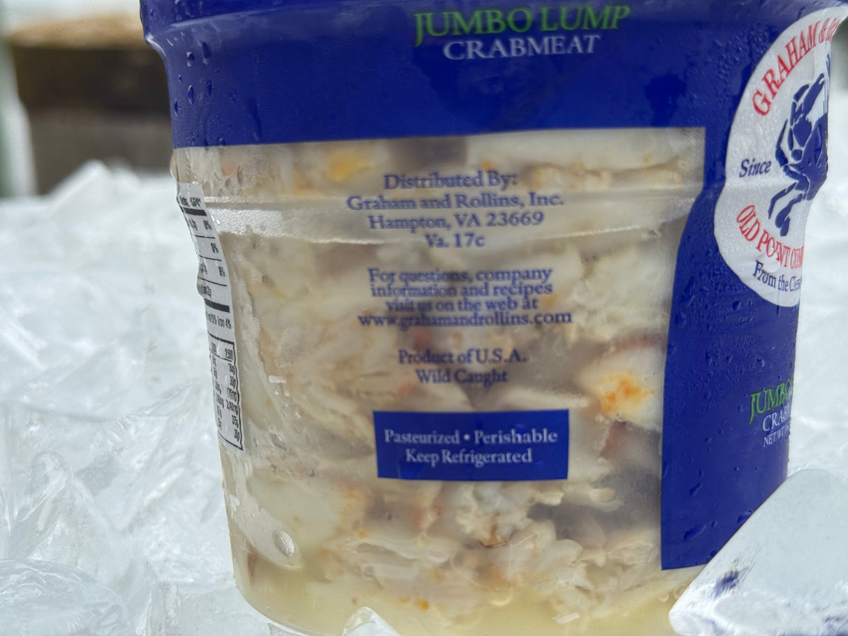 Pasteurized Chesapeake Bay Jumbo Lump Crab Meat