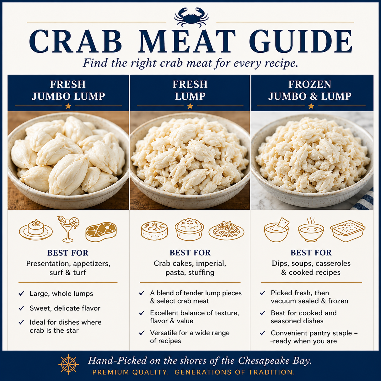 Fresh Hand-Picked Lump Crab Meat